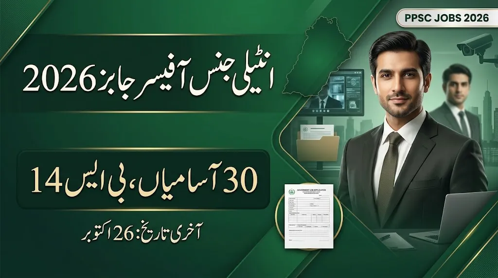 Intelligence Officer Jobs 2026 – PPSC Online Apply, Eligibility and Last Date