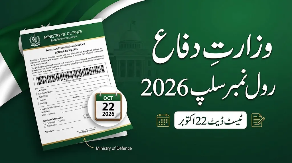 MOD Roll No Slip 2026 – Ministry of Defence Test Date, Download Link and Instructions